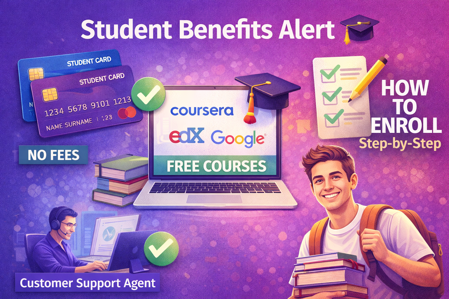 Tips for Students: Waived Fees on Student Cards, Free Courses, and How to Enroll Step by Step
