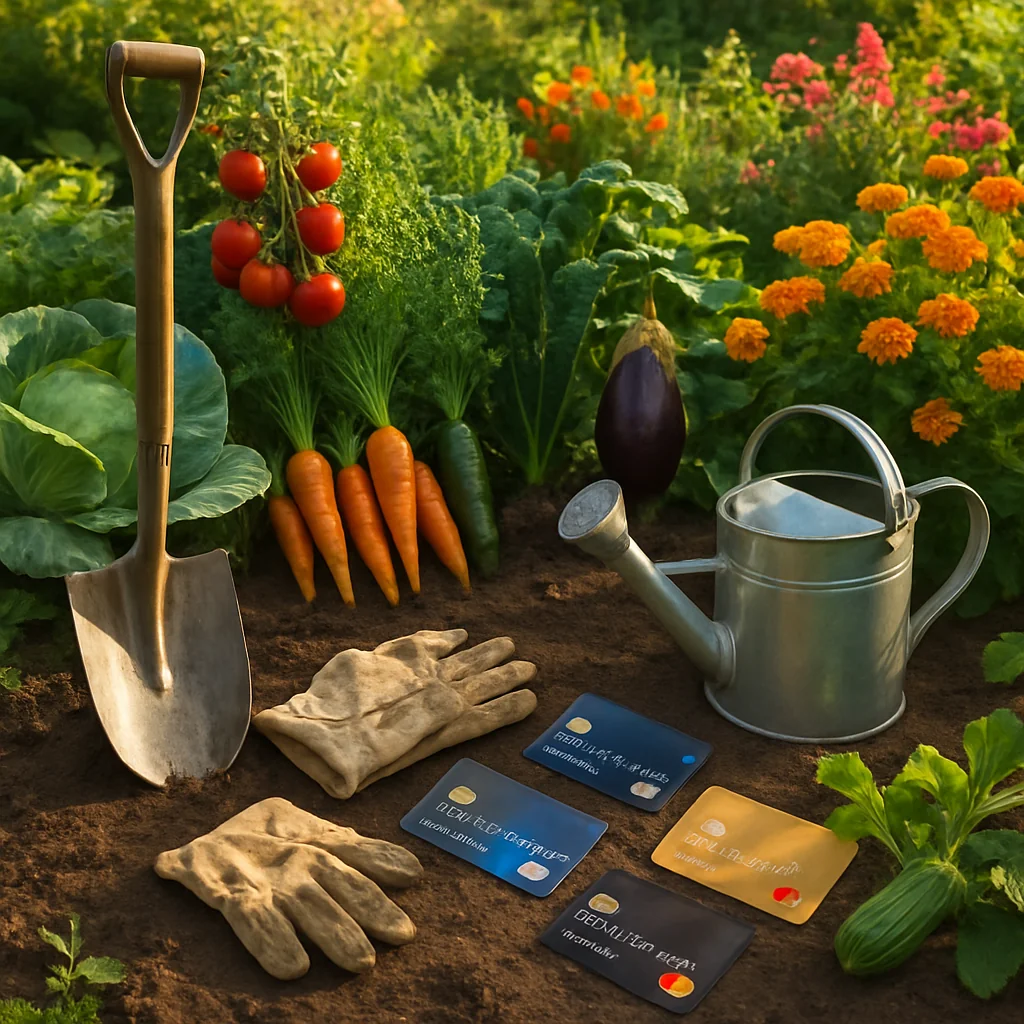 Credit Cards and Banks for Home Gardening: Financing Strategies for Extra Income