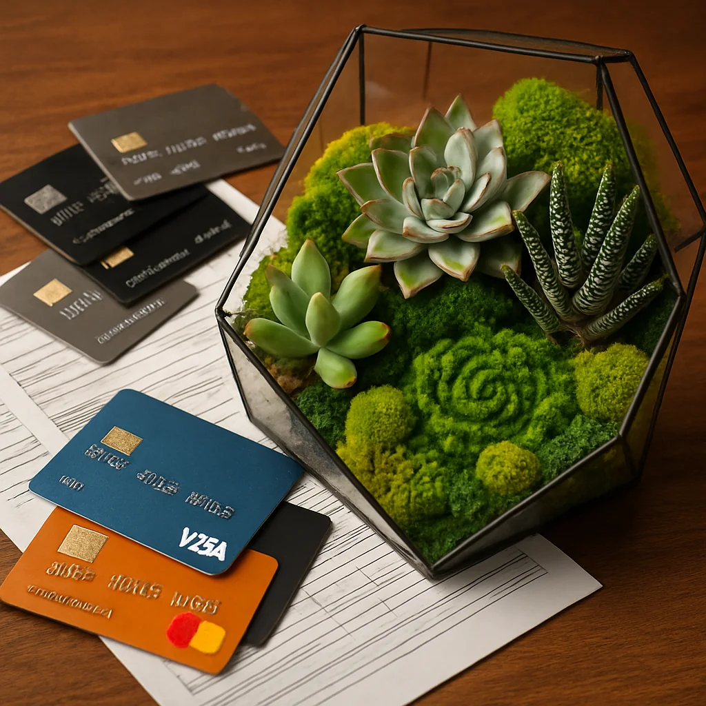 Credit Cards and Bank Financing for Launching Your Home-Based Terrarium Side Hustle