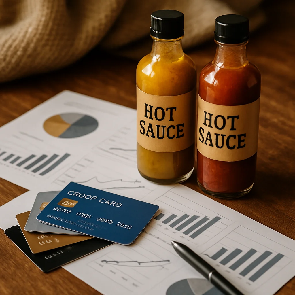 Credit Cards and Bank Financing for Launching a Home-Based Hot Sauce Business
