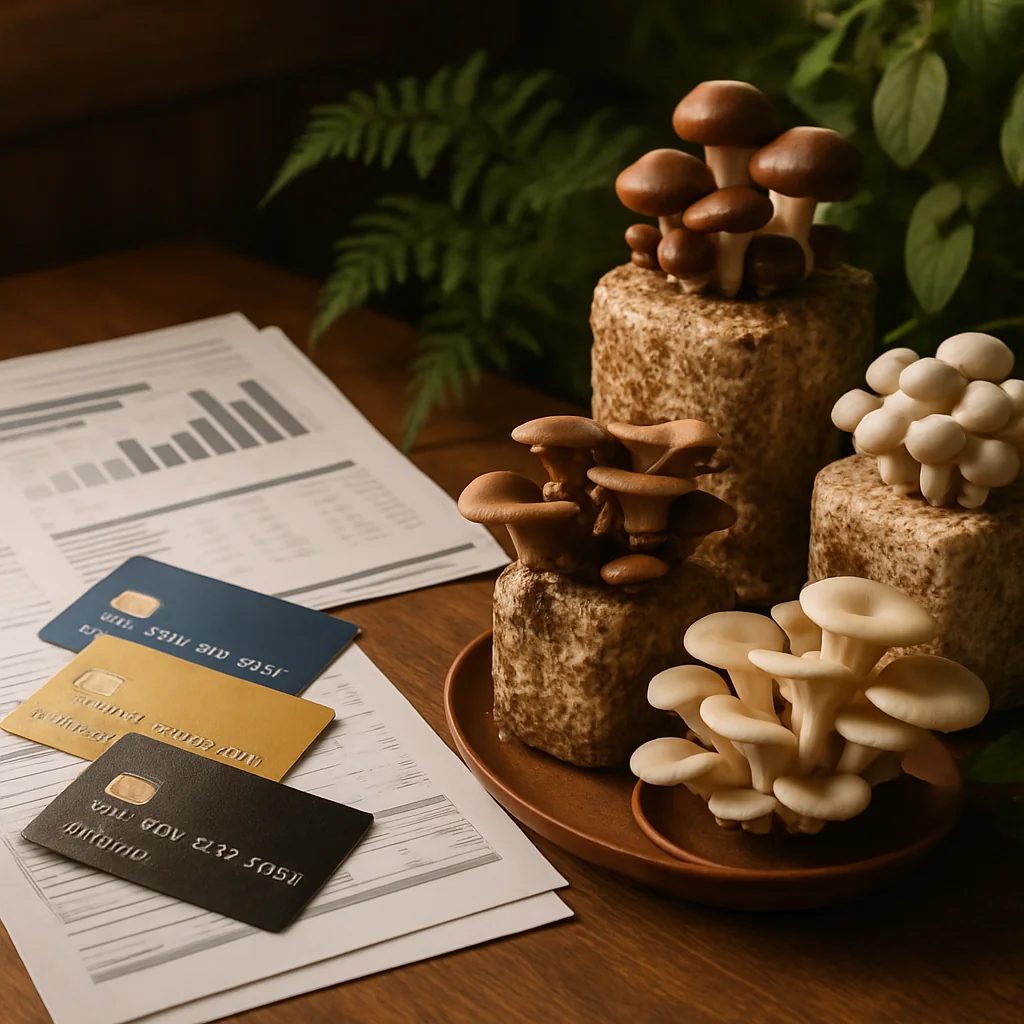 Credit Cards and Bank Financing for Launching a Home-Based Gourmet Mushroom Cultivation